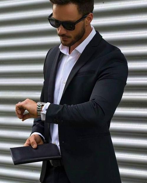 Temper Your Black Suit With A Gray Coat And A Colored Scarf. How To Wear A Black  Suit With Style | Mens Fashion Edgy, Mens Fashion Suits, Mens Outfits