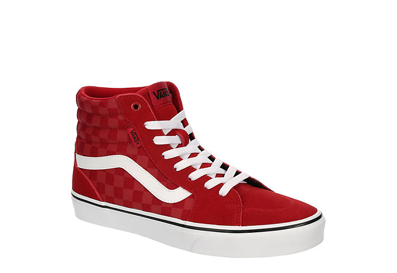 Red Vans Mens Filmore High Top Sneaker | Prints | Rack Room Shoes