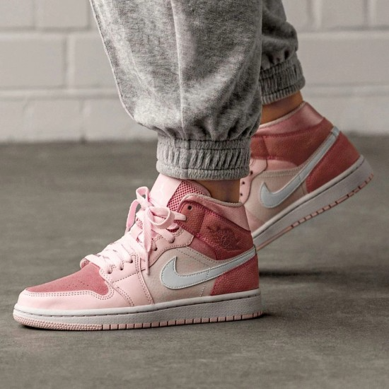 Giày Nike Air Jordan 1 Mid 'Digital Pink' Cw5379-600 - Authentic-Shoes