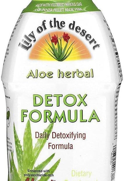 Amazon.Com: Lily Of The Desert Aloe Vera Herbal Detox Formula - Aloe Vera  Juice With Milk Thistle, Slippery Elm, Burdock Root, Dandelion Root, And  Echinacea For Gut Health, Liver Support, And Wellness,