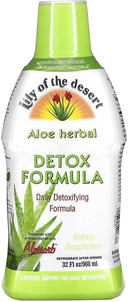 Amazon.Com: Lily Of The Desert Aloe Vera Herbal Detox Formula - Aloe Vera  Juice With Milk Thistle, Slippery Elm, Burdock Root, Dandelion Root, And  Echinacea For Gut Health, Liver Support, And Wellness,