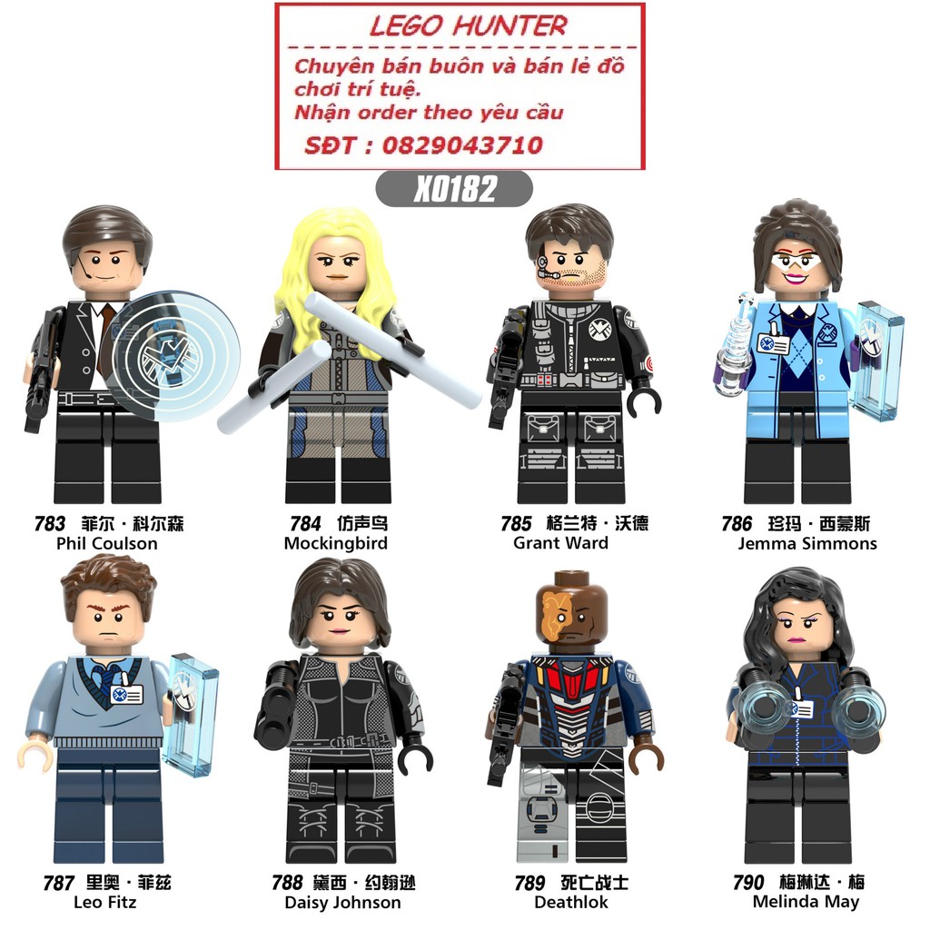 Lego Minifigures Marvel Các Nhân Vật Đặc Vụ Shield - Agent Of Shield X0182  | Shopee Việt Nam