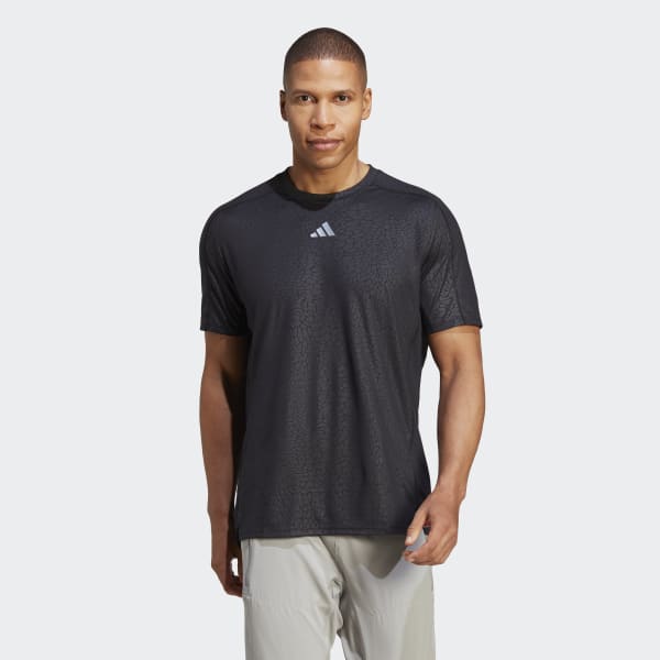 Adidas Workout Pu Print T-Shirt - Black | Adidas Uk