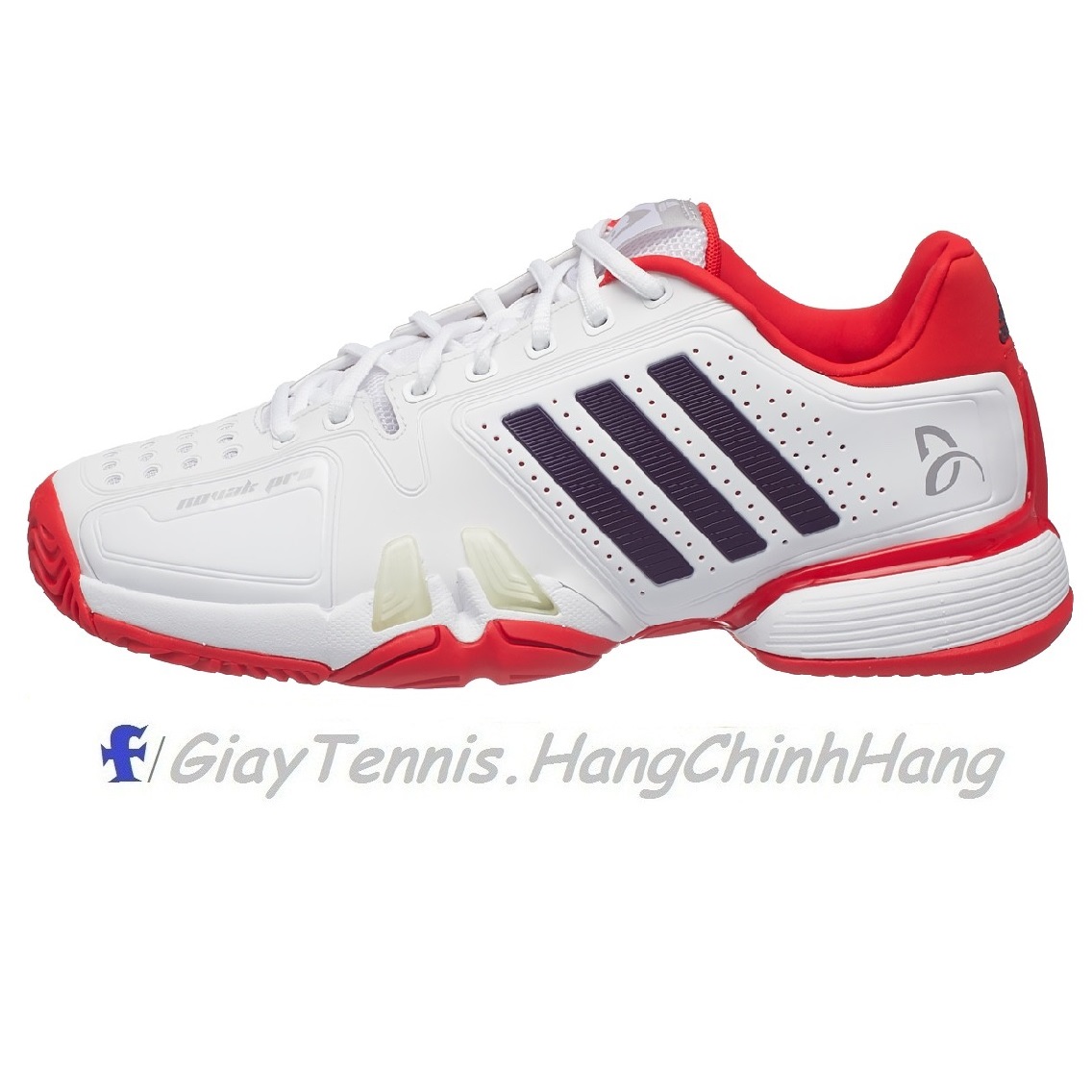 Giày Tennis Adidas Novak Pro 2017 White/Navy/Red Chính Hãng | Trang Nguyên  Sport