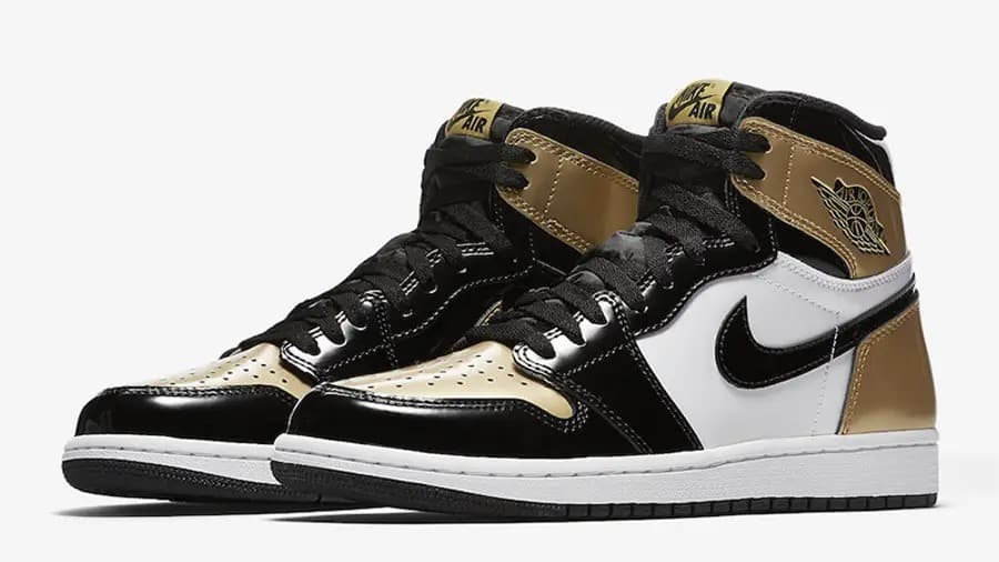 Giày Nam Air Jordan 1 High Gold Toe 861428-007 - Sneaker Daily