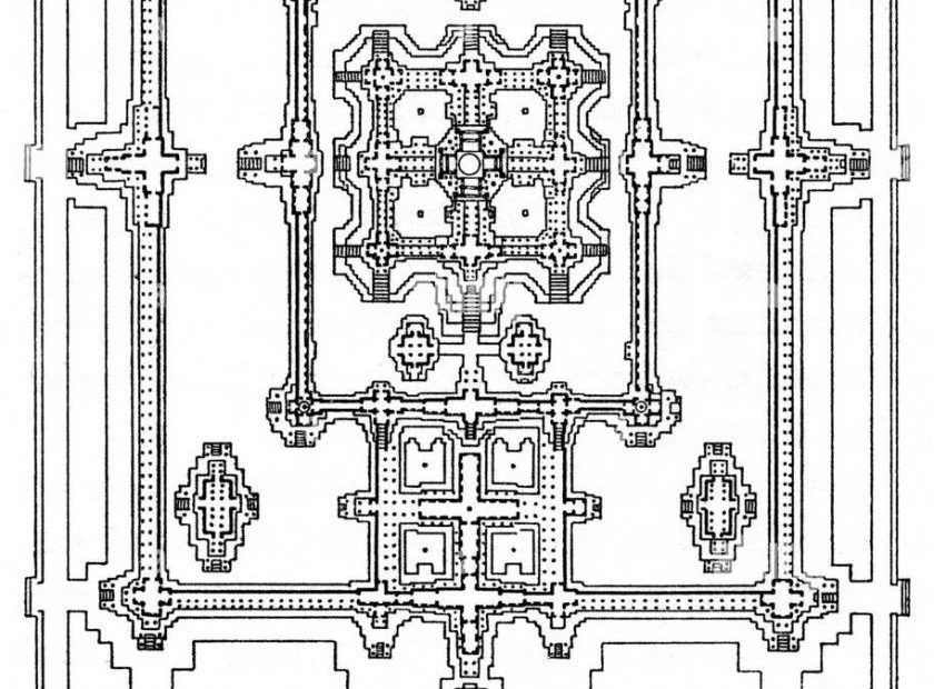 Architecture, Floor Plans, Temple Of Angkor Vat, Cambodia, Built Circa 1120  - 1150 Stock Photo - Alamy