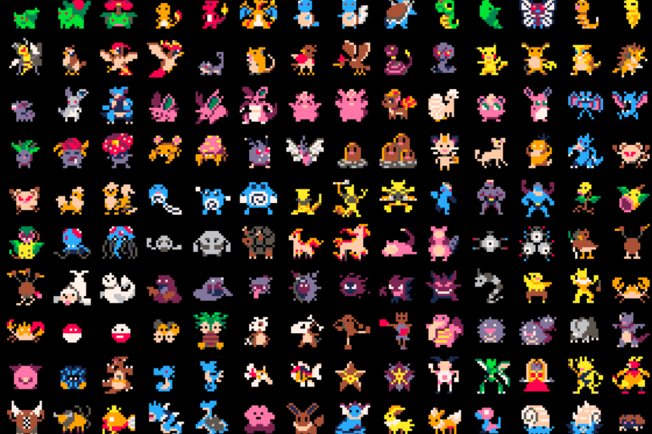 All 151 Gen 1 Pokemon Pixel Art By Me! : R/Pokemon