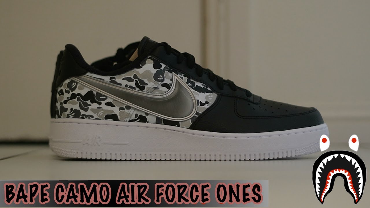 Complete Custom | Bape Camo Nike Air Force 1 By Khameleon | Supreme Bapesta  Sneakers - Youtube