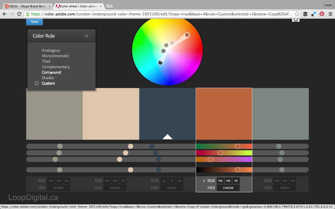 How To Create A Colour Palette With Adobe Color Cc - Youtube