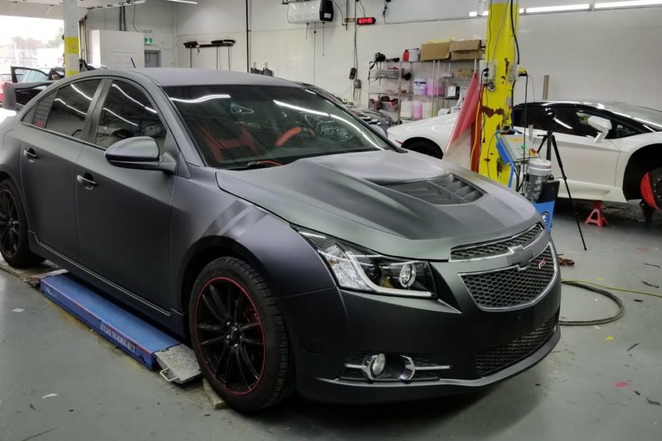 Chevy Cruze Wrapped In Matte Metallic Black - Youtube
