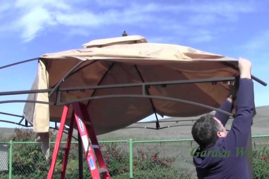 How To Install A Lowe'S Allen Roth 10X12 Gazebo Canopy - Youtube