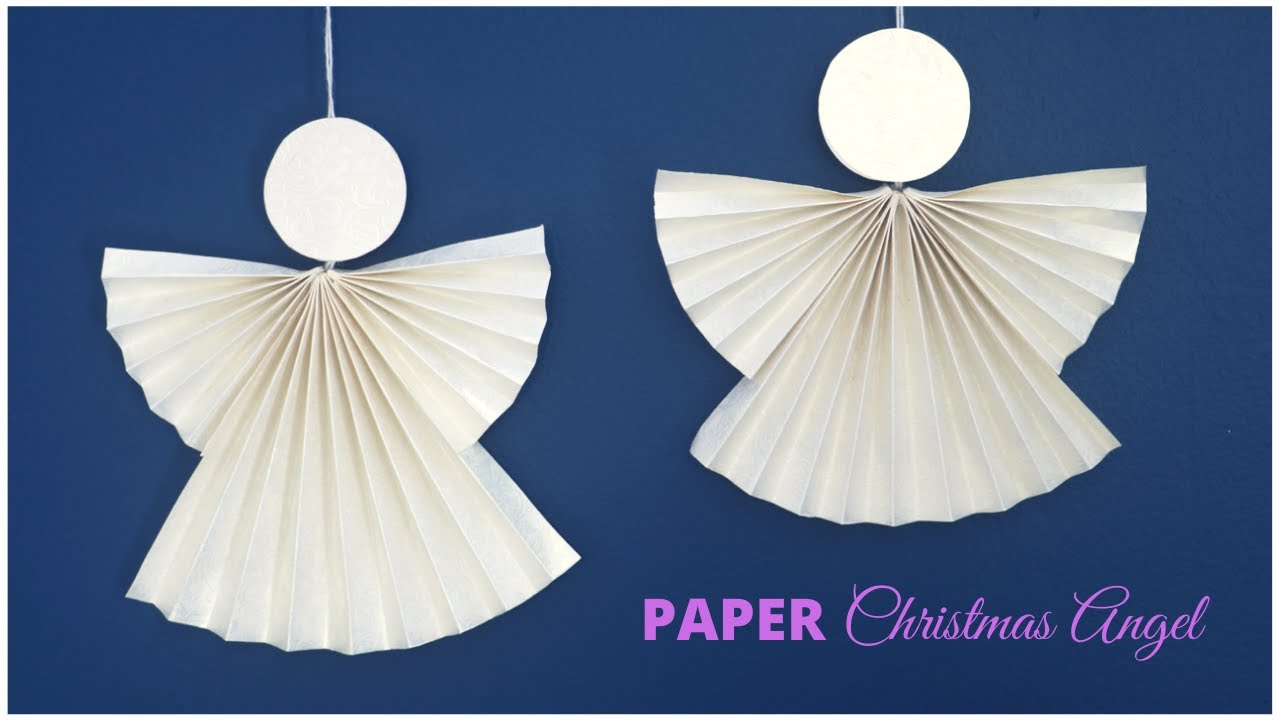 How To Make Paper Christmas Angel Craft - Youtube