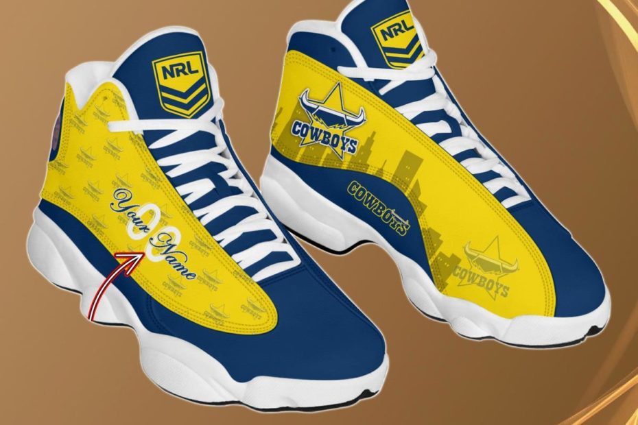 North Queensland Cowboys Personalzied Name Nrl Air Jordan 13 Shoes Best  Gift Fans