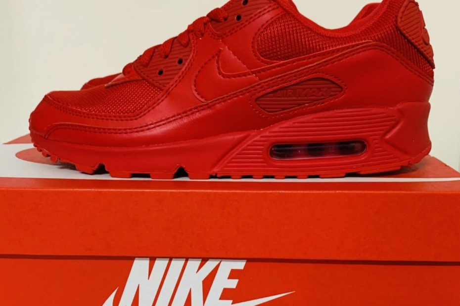 Nike Air Max 90 Triple Red University Red Mens Sz 11.5 Running Shoes  Cz7918-600 | Ebay