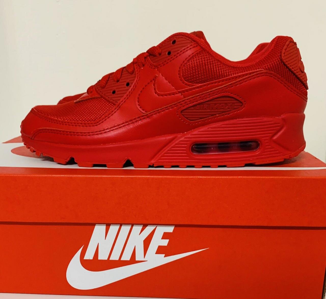 Nike Air Max 90 Triple Red University Red Mens Sz 11.5 Running Shoes  Cz7918-600 | Ebay