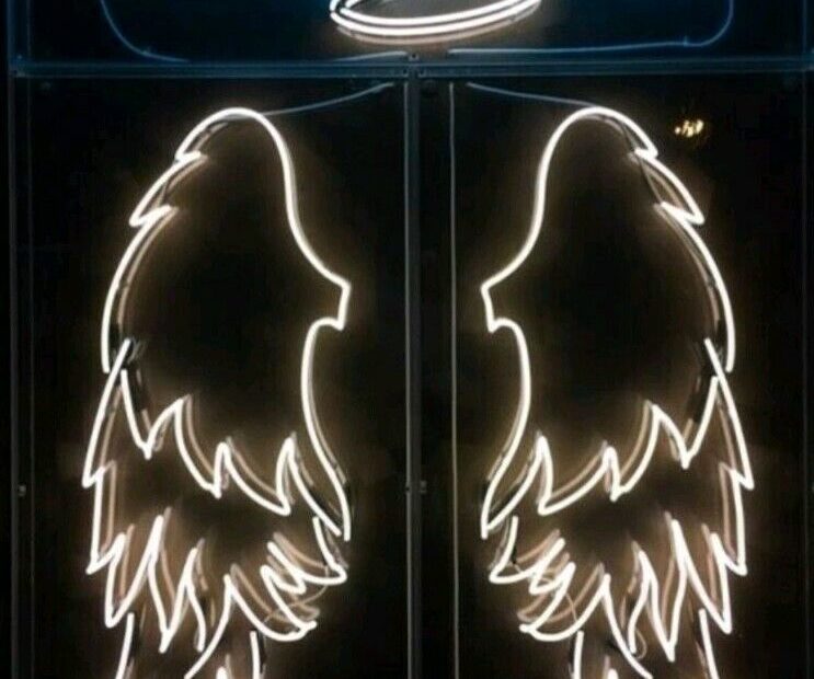 Angel Wings Halo Neon Light Led Light Sign/Lamp Uk Neon Custom Made | Ebay