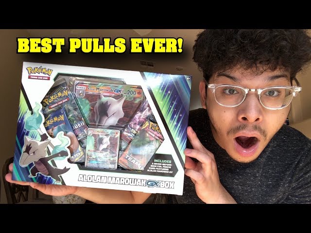 Opening The Best Alolan Marowak Gx Box Filled With Lots Of Ultra Rare  Pokemon Cards! - Youtube