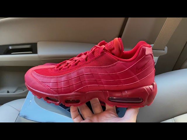 Nike Air Max 95 Triple Red Shoes - Youtube