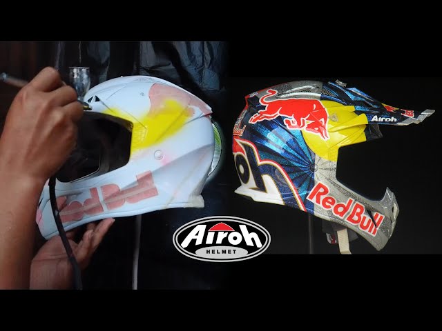 How To Paint A Motocross Helmet | Airoh Aviator - Youtube