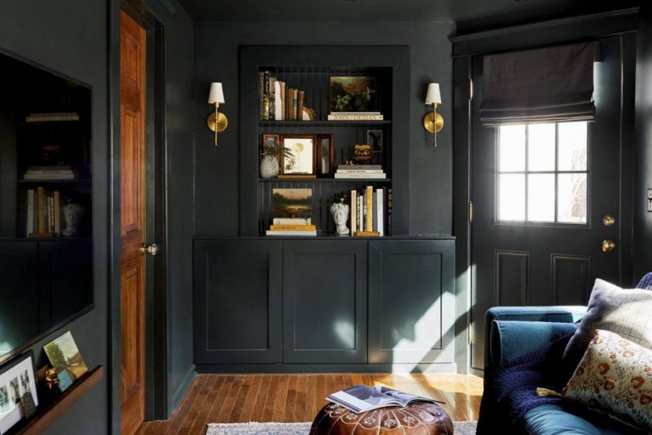 75 Beautiful Living Room With Black Walls Ideas And Designs - September  2023 | Houzz Uk